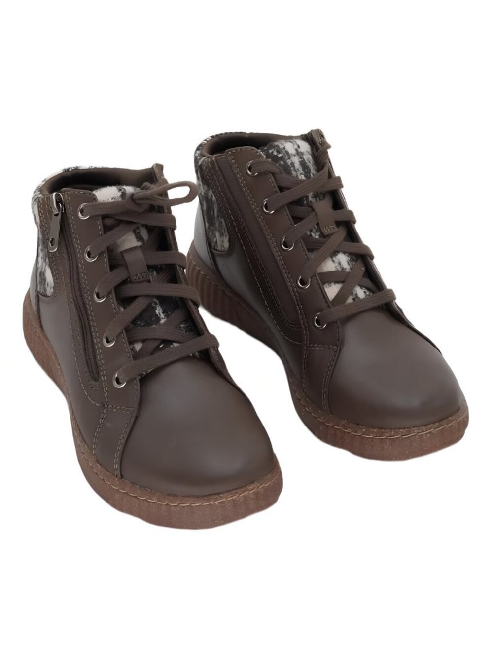 Clarks Womens Collection Caroline Spice Lace Up Boot Mushroom Brown US 7.5M